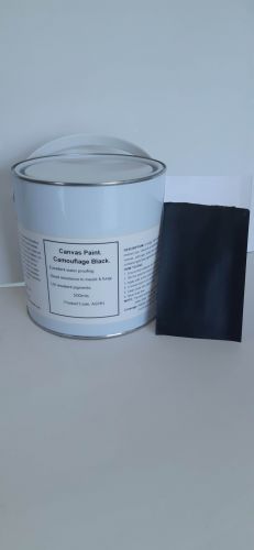 1 x 2.5 Lts Canvas Soft Top, Tilt & Awning Paint Camouflage / NATO Black 9005