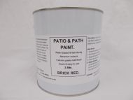 2.5lt Patio, Path & Paving Slab Paint Garden BBQ Tarmac - Brick Red