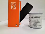 1 x 250ml Utility & Meter Box Paint. Black RAL 9005. Satin Finish