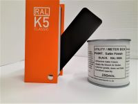 1 x 250ml Utility & Meter Box Paint. Black RAL 9005. Satin Finish