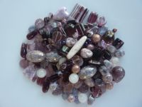 250 Mixed Glass Acrylic Jewellery Making Craft Beads Blackberry Fool