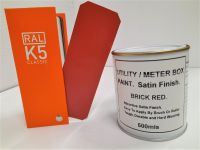 1 x 500ml Utility & Meter Box Paint. Brick Red BS 04D44. Satin Finish