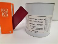 1 x 2.5lt Utility & Meter Box Paint. Burgundy / Maroon RAL 3004. Satin Finish