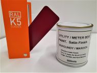 1 x 500ml Utility & Meter Box Paint. Burgundy / Maroon RAL 3004. Satin Finish