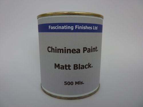 500ml Matt Black Chiminea Paint BBQ High Heat Resistant