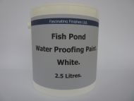 2.5lt Fish Pond Paint Water Proof Ornamental Garden Ponds White