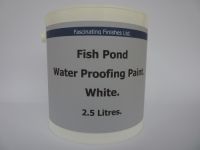 2.5lt Fish Pond Paint Water Proof Ornamental Garden Ponds White