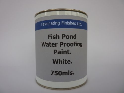 750Mls Fish Pond Paint Water Proof Ornamental Garden Ponds White