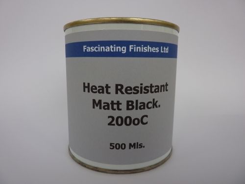 500ml Heat Resistant Matt Black Paint High Temperature 200oC