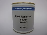 500mls Heat Resistant Silver Paint High Temperature 200oC