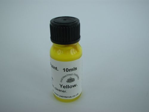 1 x 10ml Yellow Hi Vis Florescent Float Paint With Brush