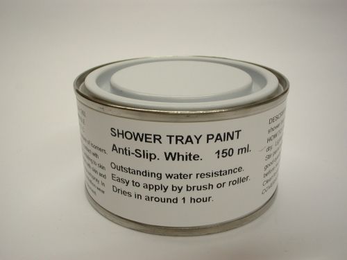 1 x 150ml White Anti Slip Shower Tray And Bath Paint
