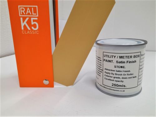 1 x 250ml Utility & Meter Box Paint. Stone BS 381c 361. Satin Finish