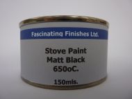 150ml Stove Paint Grate Heat Resistant Matt Black 650C
