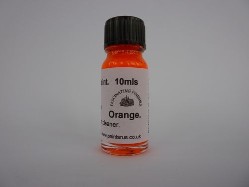 1 x 10ml Orange Hi Vis Florescent Float Paint With Brush