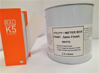 1 x 2.5lt Utility & Meter Box Paint. White RAL 9003. Satin Finish