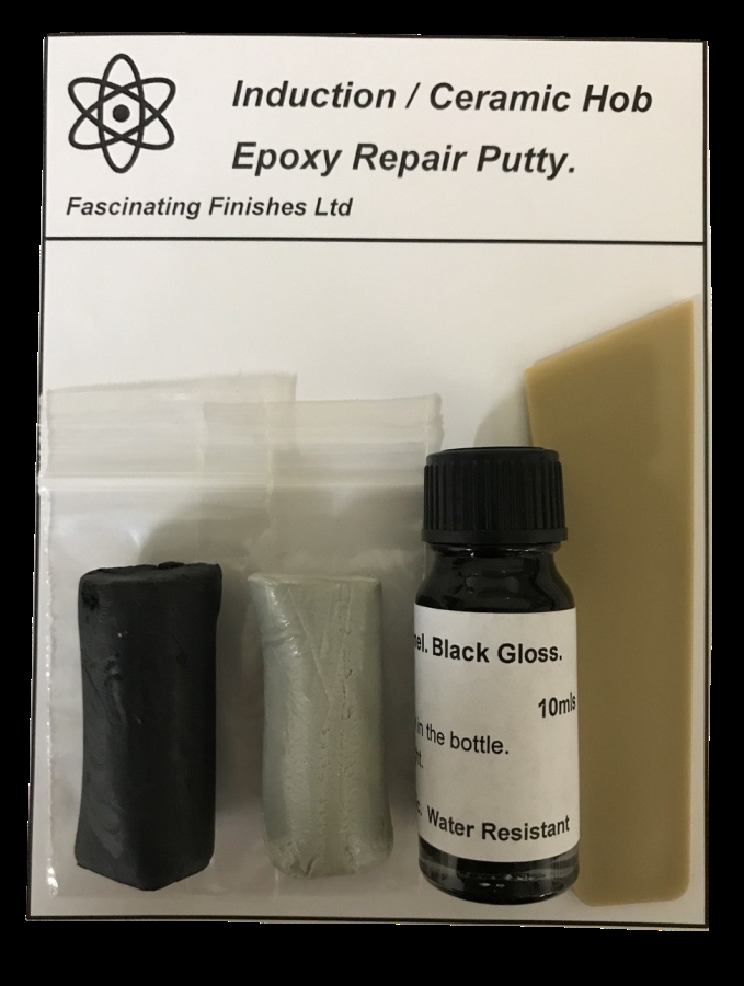 1 x Ceramic/Induction Hob Epoxy Repair Putty. Gloss Black. Ideal For  Repairing Chipped & Damaged Edges. 38g - Paints R Us - Number 1 Supplier of  your Paint Supplies - We supply paint FAST!!